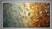 Top Artist Hand Painted Flower Abstract Style Hand Painted Modern Gold Leave