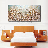 Hand Painted 3d Palette Knife Flowers On Canvass art