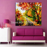 Home Decoration Hand Painted Modern Abstract Palette Knife street On Canvas Wall Art