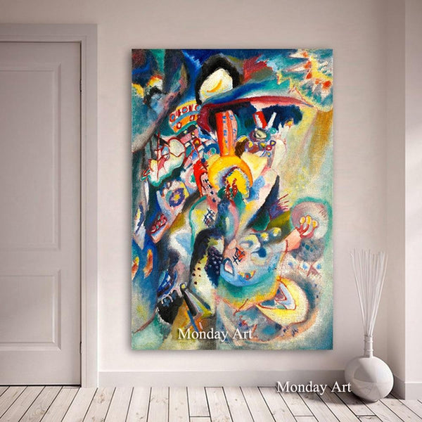 Abstract Modern art Famous paintings Modern art Kandinsky oil painting reproductions Hand Painted oil painting wall decoration