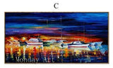 Aritist Modern Hand Painted The Rainy Days Street Palette Knife On Canvas