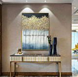 Hand Painted abstract golden oil Painting Hand Painted modern gold tree oil painting home decoration Wall art