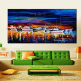 Aritist Modern Hand Painted The Rainy Days Street Palette Knife On Canvas