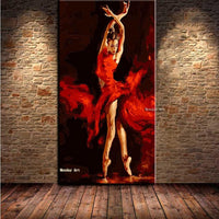 Aritist Hand Painted High Quality Modern Ballet Dancers Palette Knife Wall Art on Canvas Wall Decoration