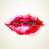 professional aritist Hand Painted Impressionist Painting Modern Abstract Red Lips On Canvas Kitchen Home