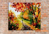 Home Decoration Hand Painted Modern Abstract Palette Knife street On Canvas Wall Art