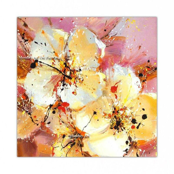 Hand Painted Flower painting Modern canvas Oil Painting landscape bedroom