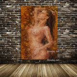 Wall art Hand Painted nude body Oil painting home decor canvas wall art Lovers canvas painting Sexy nude painting