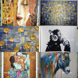 Hand Painted Oil Painting On Canvas Abstract Large Size City Building Painting Modern Decorative (hand painted)