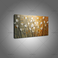 Top Artist Hand Painted Flower Abstract Style Hand Painted Modern Gold Leave