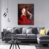 Top aritist pure Hand Painted Dancer figure on Canvas Hand Painted Wall Art portrait picture