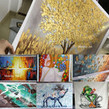 Hand Painted Oil Painting On Canvas Abstract Large Size City Building Painting Modern Decorative (hand painted)