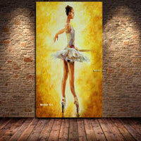 High quality Hand Painting Ballet Girl Palette Knife On Canvas