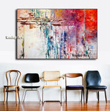 Artist High Quality Hand Painted colorful abstract knife Oil Paintings on Canvas Abstract wall Art Paintings