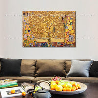 aritist Hand Painted Klimt Canvas Painting Klimt Golden Tree painting Wall art home decoration