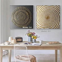 High qualitly Hand Painted Abstract Black Gold Canvas Painting Art wall Painting gold paintings