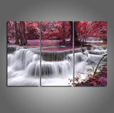 Hand Painted Romantic Modern Fall Landscape Flowers Canvas Painting Prints Valentine's Bedroom