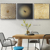 High qualitly Hand Painted Abstract Black Gold Canvas Painting Art wall Painting gold paintings