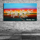 Hand Painted knife flower painting Abstract Acrylic Flower picture Hand Painted Palette Knife Painting