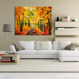 Hand Painted Knife Natural Trees Scenery Canvas Paintings Modern Abstract Wall Art Hand Painted Landscape Oil Painting