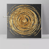 High qualitly Hand Painted Abstract Black Gold Canvas Painting Art wall Painting gold paintings