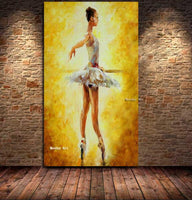 Aritist Hand Painted High Quality Modern Ballet Dancers Palette Knife Wall Art on Canvas Wall Decoration