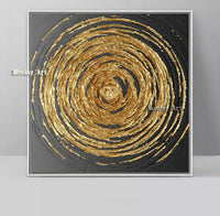 High qualitly Hand Painted Abstract Black Gold Canvas Painting Art wall Painting gold paintings