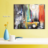 Hand Painted Abstract on Canvas Abstract Bedroom Wall Art