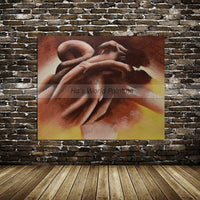 Hand Painted Sexy Nude on Canvas Nake Girl and boy make love Abstract Acrylic Paintings wall Art