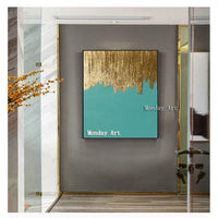 Hand Painted Golden Abstract Painting On Canvas Palette Painting lucy Abstract picture