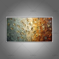 Top Artist Hand Painted Flower Abstract Style Hand Painted Modern Gold Leave