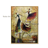 Hand Painted Ballet Angel Dancers Abstract Art Modern Knife Canvas painting