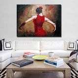 Top aritist pure Hand Painted Dancer figure on Canvas Hand Painted Wall Art portrait picture