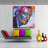 Hand Painted Modern Graffiti Salvador Canvas Art colorful portrait picture