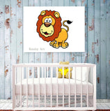 Hand Painted Style Cartoon Monkey Cute Animal oil painting Canvas painting Children