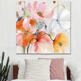 Hand Painted Texture Knife Flower Tree Abstract Modern Canvas Home For Room