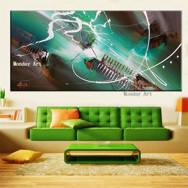 Design Hand Painted Beautiful Colorful On Canvas Abstract painting Artwork wall