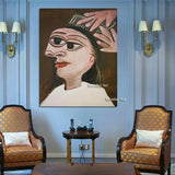 Hand Painted Top Sell Famous Painting Seated Women beside the window By Pablo Picasso Modern Abstract Portraits for