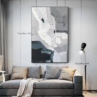 Hand Painted Hand Painted Abstract Oil Painting on Canvas Design