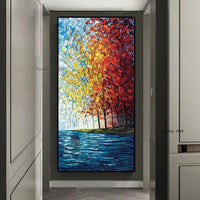 Free shipping Hand Painted Oil Painting Knife Painting Landscapes Porch Corridor Household Decorative