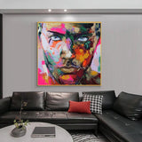 Hand Painted Francoise Nielly Palette knife portrait Face Oil painting Character figure canva wall Art picture As