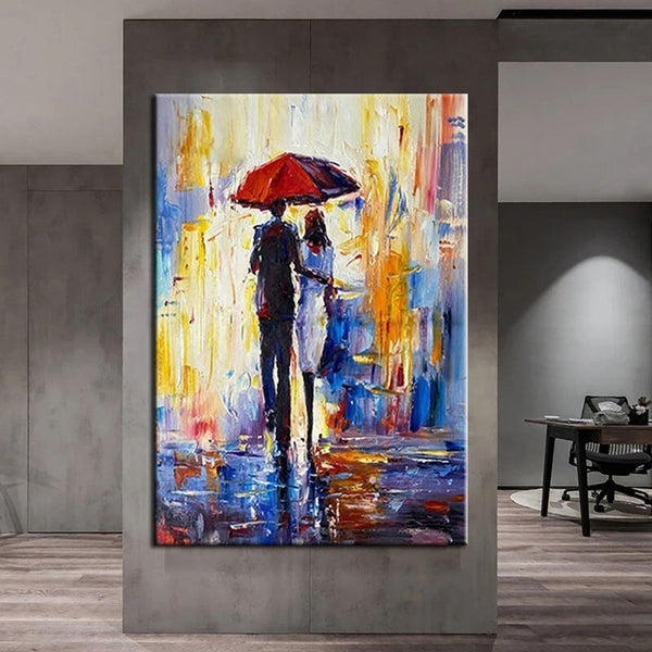 Hand Painted Oil Painting Modern Abstract Canvas Impression People Abstracts