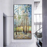 Hand Painted Abstract Wall Art Contemporary Tree Modern On Canvas Decorative