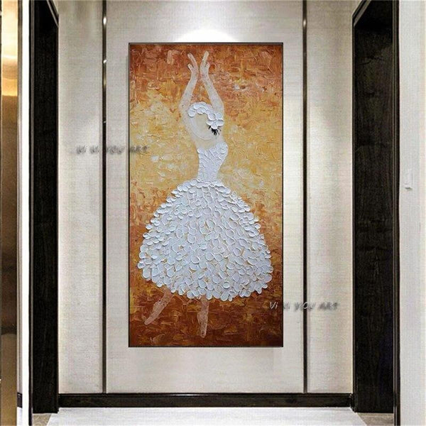 Ballet thick Paintings Hand Painted Ballet On Canvas Hand Painted Modern thick knife OIL PAINTING Home Wall Hotel Decor