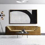 Hand Painted Modern Decor Wall Simple Black White Painting Original Abstract Art Canvas Painting