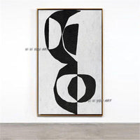 Hand Painted Abstract Modern Art Abstract Painting Canvas Painting Black and White Abstract Canvas Art