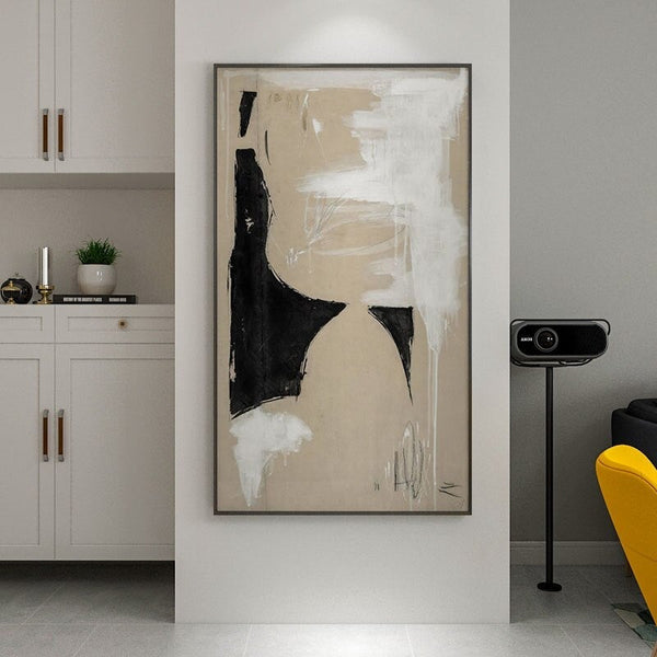 Hand Painted Oil Painting Modern Minimalist Color Block Abstract Canvas For And Home Room Decor