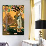 Hand Painted Oil Painting Paul Gauguin Maria Moon Impressionism Abstract Figure Retro Decor