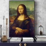 Hand Painted Leonardo da Vinci Famous Mona Lisa's Smile Oil Painting Canvasative Canvas