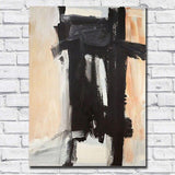 Hand Painted Oil painting Abstract Black Grey Simple Pretty Canvas Oil Painting Wall Art Hotel Decorative